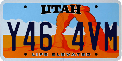 UT license plate Y464VM