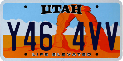 UT license plate Y464VV