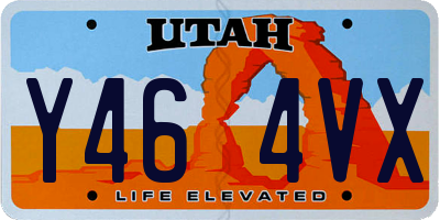 UT license plate Y464VX