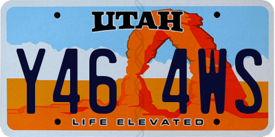 UT license plate Y464WS