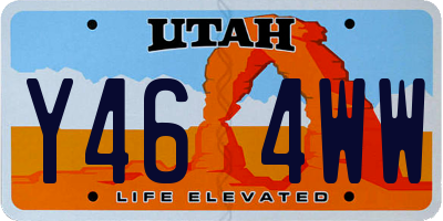 UT license plate Y464WW