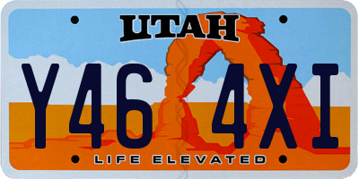 UT license plate Y464XI