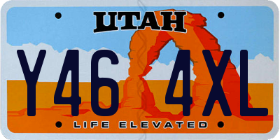 UT license plate Y464XL