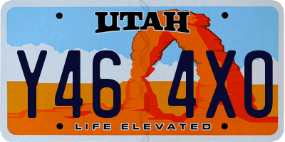 UT license plate Y464XO