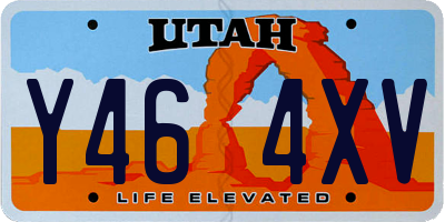 UT license plate Y464XV