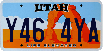 UT license plate Y464YA