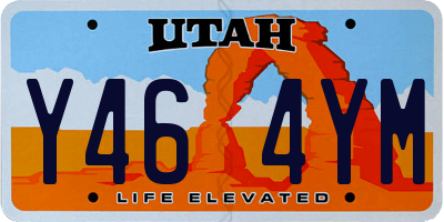 UT license plate Y464YM