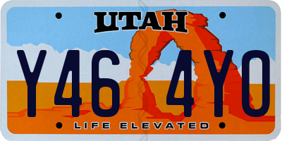 UT license plate Y464YO