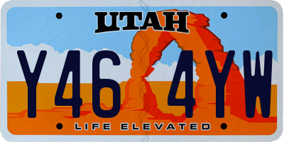 UT license plate Y464YW