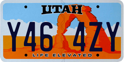 UT license plate Y464ZY