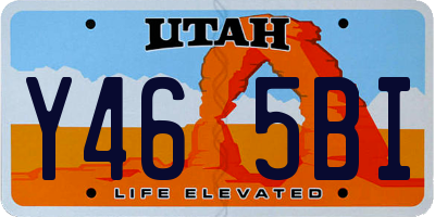 UT license plate Y465BI