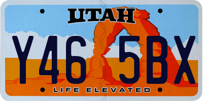 UT license plate Y465BX