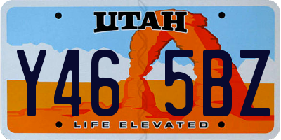 UT license plate Y465BZ