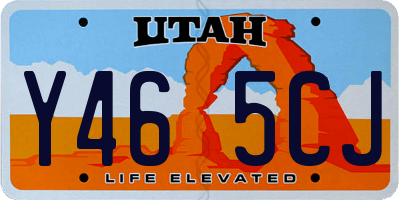 UT license plate Y465CJ