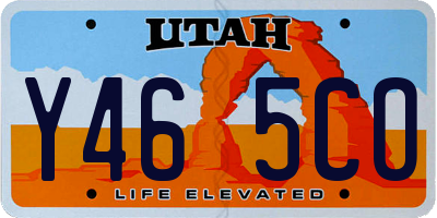 UT license plate Y465CO