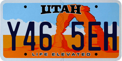 UT license plate Y465EH