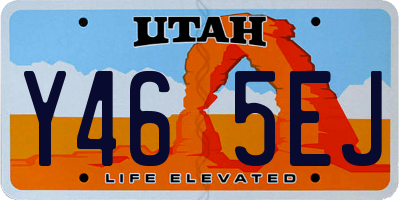 UT license plate Y465EJ