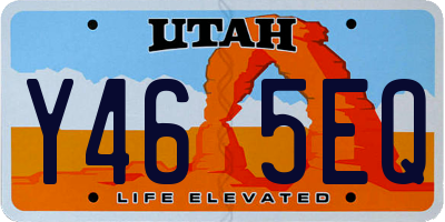 UT license plate Y465EQ