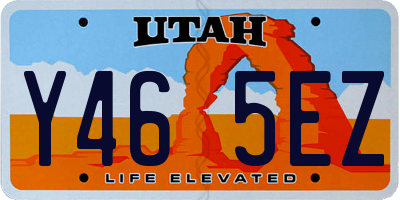 UT license plate Y465EZ