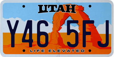 UT license plate Y465FJ