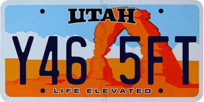 UT license plate Y465FT