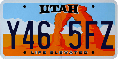 UT license plate Y465FZ