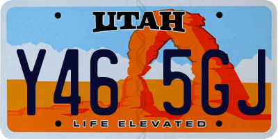 UT license plate Y465GJ