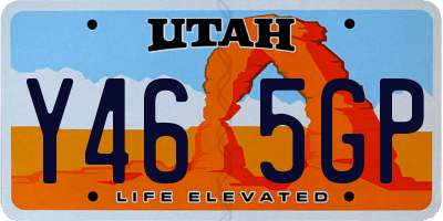 UT license plate Y465GP
