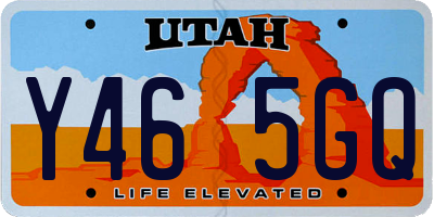 UT license plate Y465GQ
