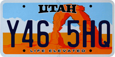UT license plate Y465HQ
