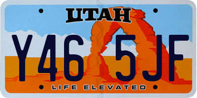 UT license plate Y465JF