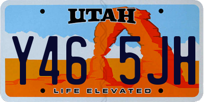 UT license plate Y465JH