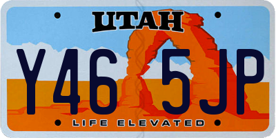 UT license plate Y465JP