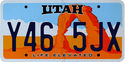 UT license plate Y465JX
