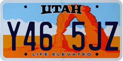 UT license plate Y465JZ