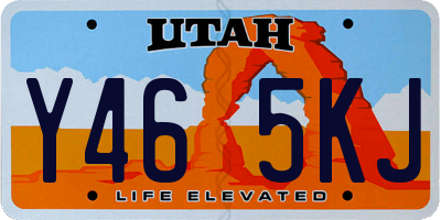 UT license plate Y465KJ