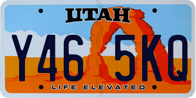 UT license plate Y465KQ