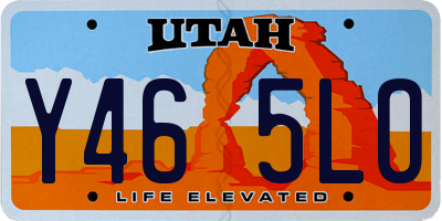 UT license plate Y465LO