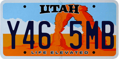 UT license plate Y465MB