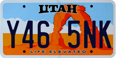 UT license plate Y465NK
