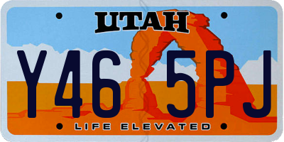 UT license plate Y465PJ