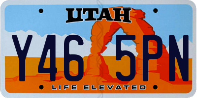 UT license plate Y465PN