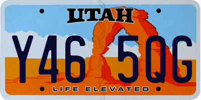 UT license plate Y465QG