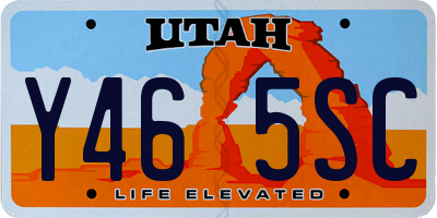 UT license plate Y465SC