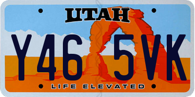 UT license plate Y465VK