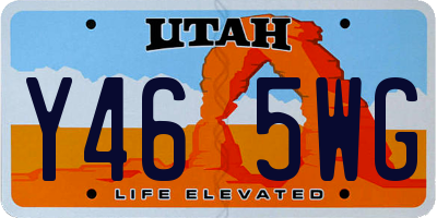 UT license plate Y465WG