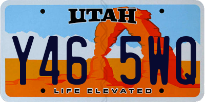 UT license plate Y465WQ