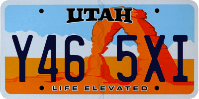 UT license plate Y465XI