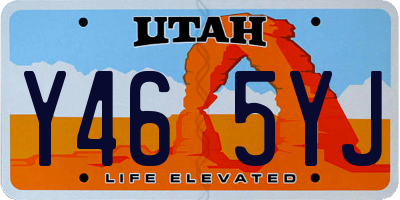 UT license plate Y465YJ