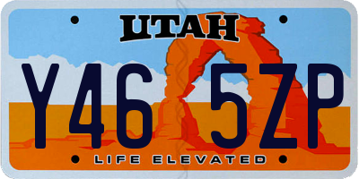 UT license plate Y465ZP